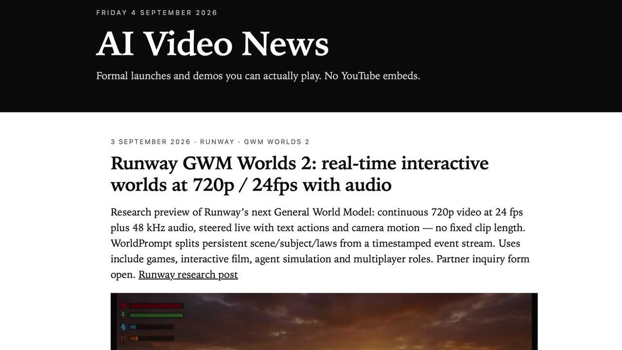 Preview of Agentic news feed